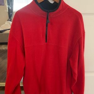 half zip fuzzy sweatshirt
